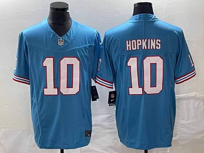 Mens Tennessee Titans #10 DeAndre Hopkins Blue 2023 FUSE Vapor Limited Throwback Stitched Jersey